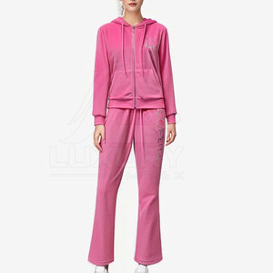Chándal clásico atlético de diseño sólido acampanado para mujer con vibraciones femeninas modernas para la temporada de invierno - Product Image 1