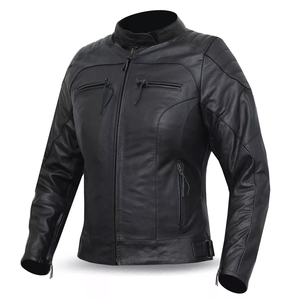 Top Notch Dames Noir Véritable Cuir De Vachette Racing Moto Veste Certifiée CE Protections Moto Veste D'équitation Pour Hommes - Product Image 3
