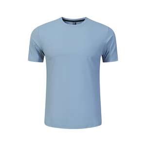 Camiseta de Punto Sólida Extra Grande Personalizada de Alta Calidad para Hombre, Venta al por Mayor, Impresión de Logotipo, Transpirable, 100% Algodón, Verano - Product Image 4