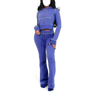 Ensemble de jogging classique et confortable pour femmes en deux pièces pour l'entraînement, vêtements de fitness sportifs et à la mode, ensemble de jogging pour femmes en deux pièces - Product Image 2
