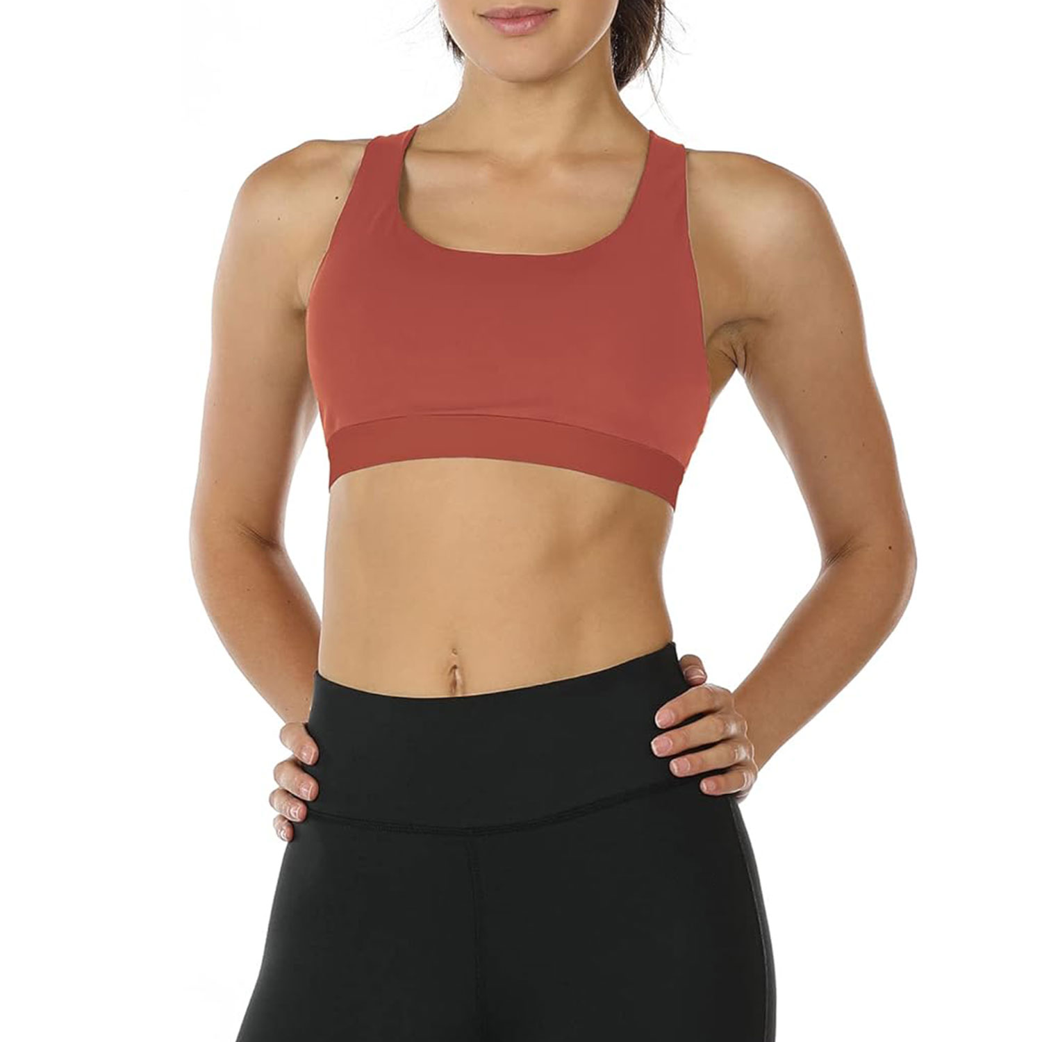 Customizable Plus Size Breathable High Support Simple Sports Bra for Women Front Yoga Running Gym Workouts