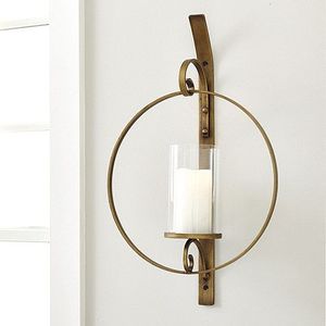 Minimalist Iron Candle <b>Sconces</b> Simple <b>Wall</b> Decor Clean Design Home <b>Lighting</b> Feature For Modern Interior Styling Ambience - Product Image 4