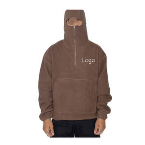 OEM Customizable Fleece Basics Cotton Blended Casual Oversize Plush <b>Sherpa</b> Pullover Winter <b>Men</b> Anti-Wrinkle Breathable <b>Hoodies</b> - Product Image 5