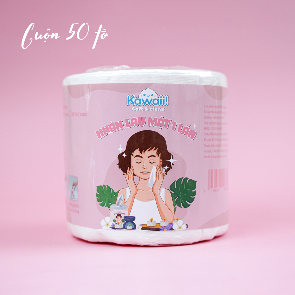 Kawaii 20x25 см одноразовое сухое полотенце для лица рулон 80 листов удобно для путешествий и удаления макияжа на ходу