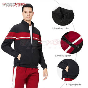Chándal de jogging para hombre de ajuste clásico con tela que absorbe el sudor para correr y entrenar chándal de jogging para hombre con diseño de rayas - Product Image 3