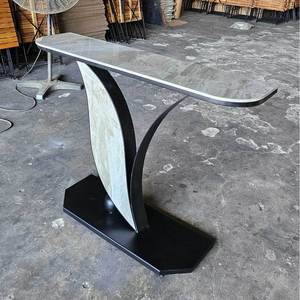 Modern Luxury 120x30x85cm <b>Console</b> <b>Table</b> Ceramic Top Iron <b>Legs</b> Elegant Contemporary for Entry Villa Living Room Hotel-CST077 - Product Image 5