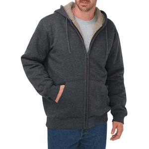 Winter Thick Warm <b>Fleece</b> Tracksuit <b>Men</b> Plus Size Hooded2 Piece Plained Sweats <b>Jacket</b> Winter - Product Image 5
