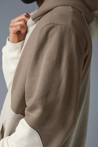 Sudadera con capucha de panel forrado de onda de gran tamaño de alta calidad 100% Sudadera con capucha orgánica Sudadera con capucha personalizable Disponible ahora - Product Image 4