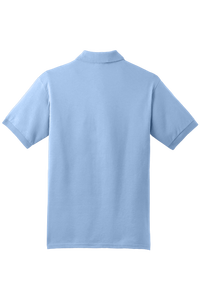 เสื้อยืดโปโลผู้ชายน้ำหนักมาก220-280gsm โลโก้ได้ตามต้องการเสื้อยืดกอล์ฟปักลายเสื้อลำลองแบบถักสีพื้น - Product Image 5