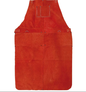 Babero de soldadura de cuero con logotipo personalizado de alta calidad de talla grande, el mejor delantal de cuero transpirable para diseño de trabajo - Product Image 1