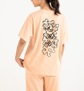 Nouveau T-shirt décontracté 100 % coton pour femme, motif rayé de haute qualité avec boutons décoratifs, option grandes tailles, été 2026 - Product Image 4