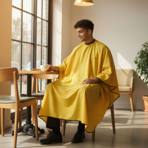 Capa de Peluquería Hecha en Pakistán, Tela Resistente, Capa de Corte de Pelo Cómoda, Capa de Peluquería de Ajuste Cómodo - Product Image 5