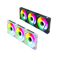 Kit de Ventiladores para PC WalkingPad K12 Building Block - Espejo Infinito ARGB Triple Set RGB Sync con Rodamientos Fluidos para Refrigeración de Caja de Ordenador