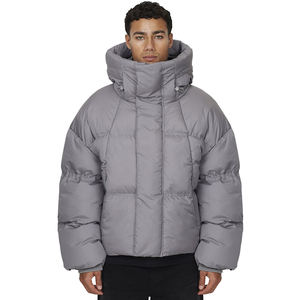 Ventes en gros de parkas d'hiver pour hommes, décontractées, écologiques, en polyester, à capuche, rembourrées, épaisses, isolées, marque personnalisée - Product Image 2