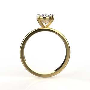 Avarta Bague solitaire Moissanite ovale en or 1.50 carats Pièce de bijouterie élégante - Product Image 3