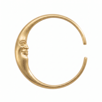 Bracelet ouvert en alliage plaqué or, motif étoile et lune, style coréen, tendance, mignon, bijoux de mode pour femmes, cadeau pour dames, vente en gros