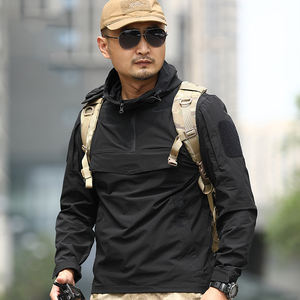 Chaquetas cortavientos personalizadas para hombre, Anorak con patrón de camuflaje, chaquetas con capucha, logotipos bordados, tejido transpirable, soporte XL - Product Image 4