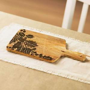 Tabla de cortar cuadrada de madera de mango de Acacia con mango clásico, tabla de cortar de cocina ecológica de primera calidad - Product Image 3