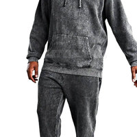Survêtement d'hiver pour hommes grande taille, écologique, respirant, coupe-vent, anti-UV, séchage rapide, délavé à l'acide, couleur unie, 100% coton