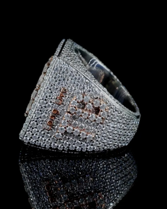 Bague de poignet unisexe en argent 925, sertie de lettres personnalisées en moissanite VVS taille ronde, effet diamant, haute brillance, étincelante - Product Image 5