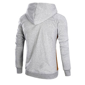 Automne et hiver populaire à capuche couleur unie coton épais pull à capuche à manches longues pour hommes - Product Image 2