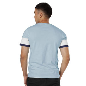 เสื้อยืดผ้าฝ้ายถักสำหรับผู้ชายพิมพ์ลายโลโก้แบบ100% ทางการพิมพ์ลายดิจิตัลคุณภาพสูงแห้งเร็วเลือกสีและขนาดได้ตามต้องการ - Product Image 4