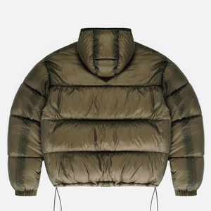 Olive Green Oversized Puffer Jacket Men Boxy Short <b>Winter</b> <b>Coat</b> Heavyweight Bubble Down Parkas Streetwear Men Oversize Puffer - Product Image 4