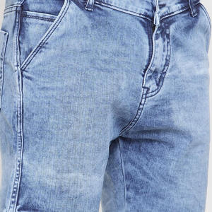 Pantalones Cortos de Mezclilla para Hombre, Corte Ajustado, Tejido Elástico Informal, Ropa Moderna de Verano para Exteriores - Product Image 2