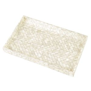 Bandeja con incrustaciones de madreperla Rectangular de lujo Vintage, pieza de madera hecha a mano para estilizar, exhibición de comedor, regalo, Hotel, venta al por mayor - Product Image 3