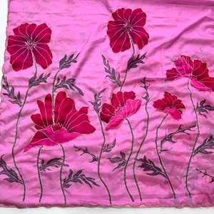 ชุดส่าหรีผ้าไหมแบบดั้งเดิมพร้อมพิมพ์ลายด้วยมือเสื้อแบบไม่มีตะเข็บดีไซน์เนอร์อินเดียและปากีสถานชุดต้อนรับงานปาร์ตี้ - Product Image 3