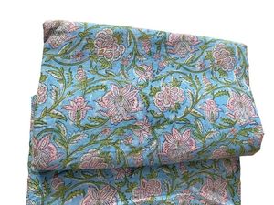 Albornoz de algodón orgánico para mujer, Kimono caftán hecho a mano con estampado de bloque de hoja verde, tiro de columpio suelto, técnica de punto para correr - Product Image 5