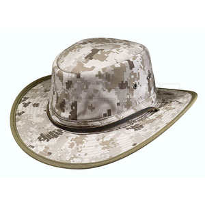 Chapeau camouflage beige Impression numérique Protection solaire en plein air Randonnée Voyage Logo personnalisé Vêtements de tête OEM Chapeaux de safari en coton en gros - Product Image 1