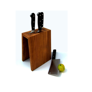 Unique Design Kitchen Chef Knife Set with Wood Handle Natural Craft Knife <b>Block</b> for Knife Storage - Product Image 3