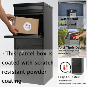 Treo Tường Có Thể Khóa Bên Trong Màu Đen Đứng Miễn Phí Hộp Thư <span class=keywords><strong>USA</strong></span> Thiết Kế Ngoài Trời Bưu Kiện Hộp Giao Hàng Cho Bài Sử Dụng - Product Image 2