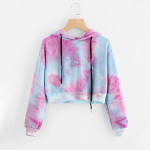 Sudadera con Capucha Extra Grande para Mujer, de Alta Calidad, Gruesa, Pesada, Cómoda, de Corte Holgado, con Estampado Tie-Dye - Product Image 1