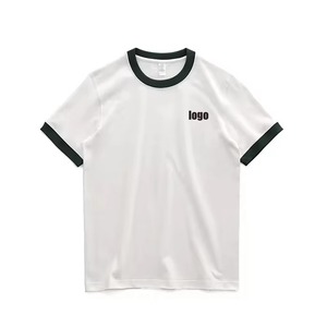 T-shirt à col rond en coton 100% personnalisé de haute qualité, tendance, OEM, logo personnalisé, t-shirt uni pour homme, t-shirt décontracté pour homme - Product Image 1