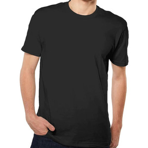 T-shirts unisexes personnalisés de super qualité, col rond coupe ajustée avec coton peigné et fibre de bambou pour hommes - Product Image 4