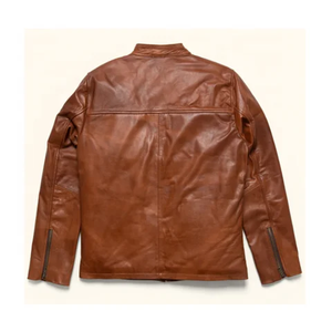 Men's Leather Winter <b>Jacket</b> Stand Collar Front Logo Custom Color Windproof <b>Waterproof</b> Design Fashionable Customized Logo - Product Image 6