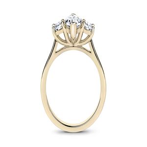 แหวนหมั้นหินสามชิ้นสำหรับผู้หญิงรูปทรงมาคีส - Product Image 5