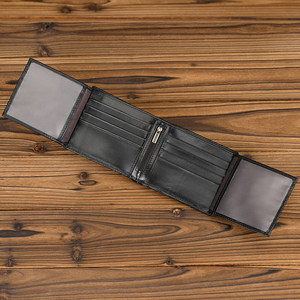 กระเป๋าสตางค์หนังแท้ทรงบางสำหรับผู้ชาย พร้อมซับในโพลีเอสเตอร์ ปิดแบบสั่งทำพิเศษ ช่องใส่บัตรอเนกประสงค์ ความจุเยอะ - Product Image 4
