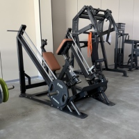 Máquina de remo de doble función PowerX con carga de placas para entrenamiento de fuerza de espalda