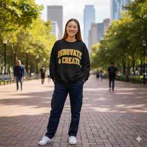 Custom High Quality Fleece Pullover <b>Sweatshirt</b> Mock Neck Drop Shoulder Comfy Oversized Women Mock Neck <b>Sweatshirt</b> - Product Image 4