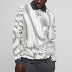 Proveedor Mayorista de Camisetas Polo de Rugby de Manga Larga de Algodón con Cuello en Contraste, Impresión de Logotipo Personalizado para Equipos o Uso Casual - Product Image 1