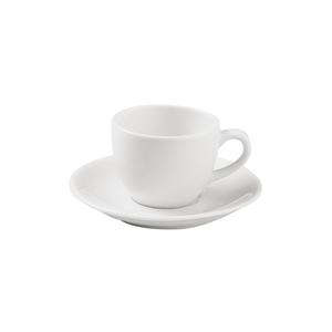 Juego de Tazas de Café Turco de Porcelana Blanca Soley de 80 cc con Platos para 6 Personas - Product Image 1