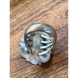 Anillo de Plata de Ley y Turquesa Navajo Kingman, Joyería Coleccionable Cultural, Talla 7 - Product Image 4