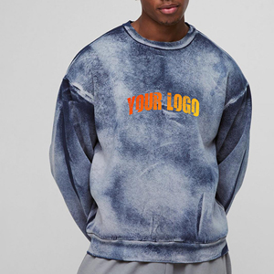 OEM/ODM Organic 100% Cotton <b>Vintage</b> Acid Wash Hoodie & <b>Sweatshirt</b> Custom Logo Pullover Drop Shoulder <b>Oversized</b> Fit <b>Sweatshirt</b> - Product Image 4