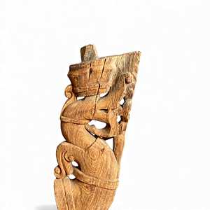 Corbeille murale en bois vintage indien, sculptée à la main, décoration architecturale, style rustique antique, intérieur de maison, assortiment, 1 conteneur - Product Image 5