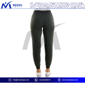 Venta al por mayor transpirable Casual mujeres Joggers con bolsillos 100% tela de algodón personalizado bordado Logo Tallas grandes pantalones de chándal para las mujeres - Product Image 4