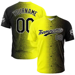 Vente en gros de maillots de baseball pour hommes 100% polyester, t-shirt personnalisé brodé, ensemble respirant, séchage rapide, grande taille, élégant - Product Image 1