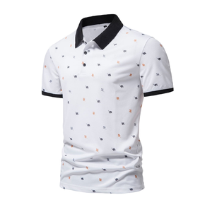 Hombres de moda para Polo Diseño personalizado Logo Tela de punto transpirable Casual Manga corta Turn Collar Style - Product Image 5